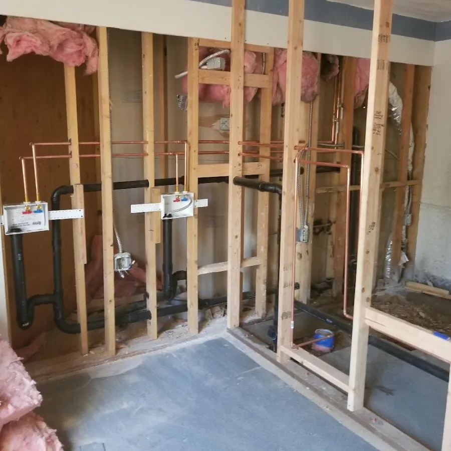 Copper pipe rough-in and plumbing installation in Poughkeepsie